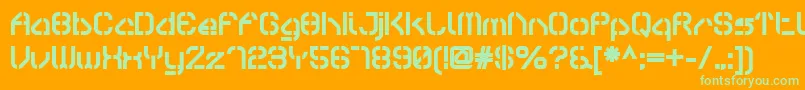 SylarStencil Font – Green Fonts on Orange Background