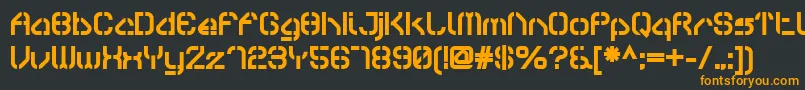 SylarStencil Font – Orange Fonts on Black Background