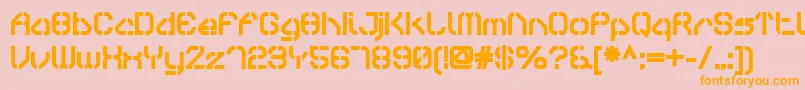 SylarStencil Font – Orange Fonts on Pink Background