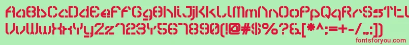 Шрифт SylarStencil – красные шрифты на зелёном фоне