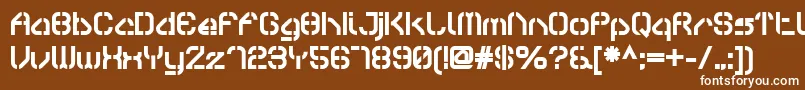 Шрифт SylarStencil – белые шрифты на коричневом фоне