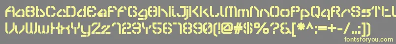 SylarStencil Font – Yellow Fonts on Gray Background