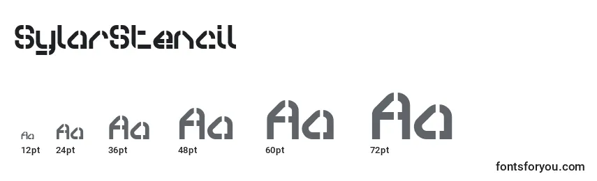 SylarStencil Font Sizes