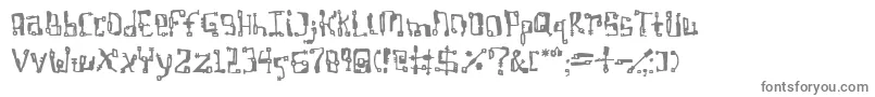 フォントNonblock – 白い背景に灰色の文字