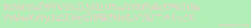 Nonblock Font – Pink Fonts on Green Background