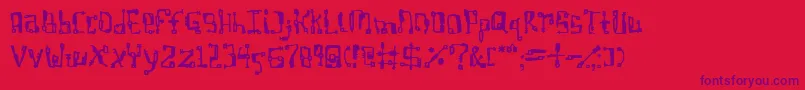 En savoir plus sur la police Nonblock Police Nonblock – polices violettes sur fond rouge