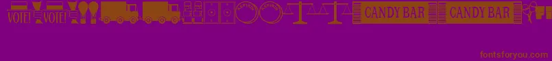 OneDingAfterAnotherJl Font – Brown Fonts on Purple Background