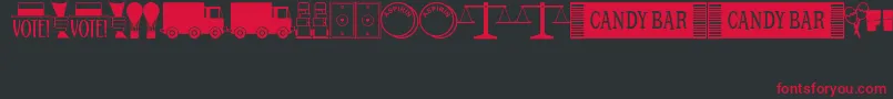 OneDingAfterAnotherJl Font – Red Fonts on Black Background