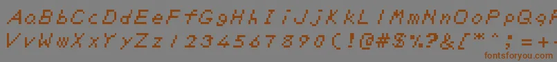 Zeldadxt Font – Brown Fonts on Gray Background