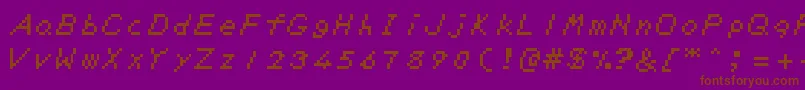Zeldadxt Font – Brown Fonts on Purple Background