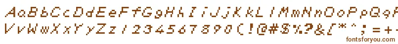 Zeldadxt Font – Brown Fonts on White Background