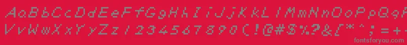 Zeldadxt Font – Gray Fonts on Red Background