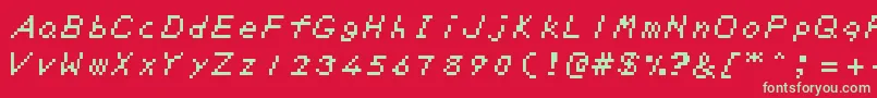 Zeldadxt Font – Green Fonts on Red Background