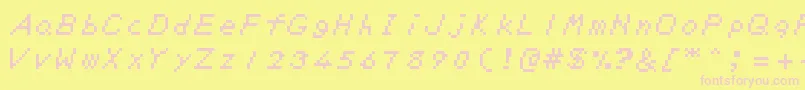Шрифт Zeldadxt – розовые шрифты на жёлтом фоне