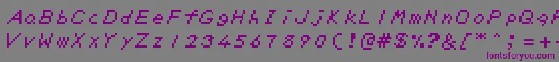 Шрифт Zeldadxt – фиолетовые шрифты на сером фоне