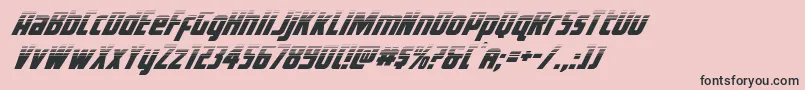 フォントVoyagefanthalf – ピンクの背景に黒い文字