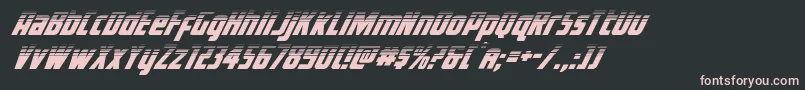 Voyagefanthalf-Schriftart – Rosa Schriften auf schwarzem Hintergrund