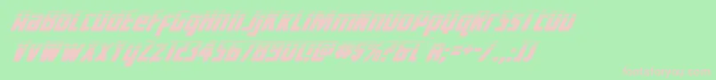 Voyagefanthalf Font – Pink Fonts on Green Background