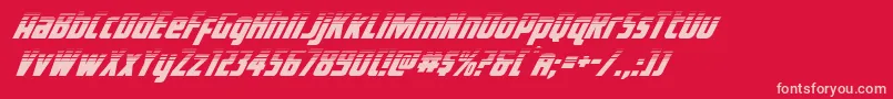 Voyagefanthalf Font – Pink Fonts on Red Background