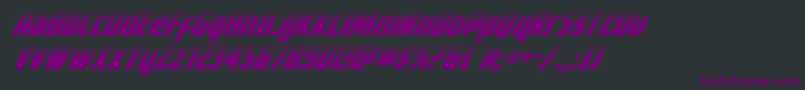 Voyagefanthalf Font – Purple Fonts on Black Background