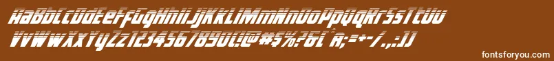 フォントVoyagefanthalf – 茶色の背景に白い文字