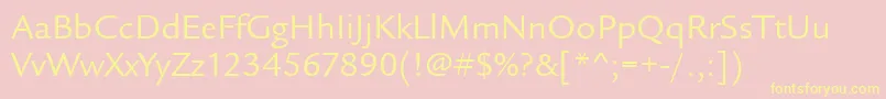 LegacySansItcTtBook Font – Yellow Fonts on Pink Background
