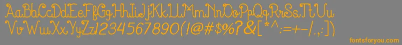 KanitaKlara Font – Orange Fonts on Gray Background