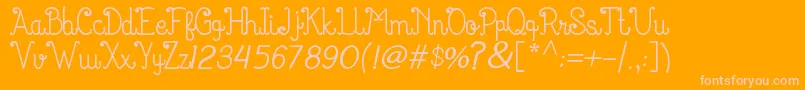 KanitaKlara Font – Pink Fonts on Orange Background