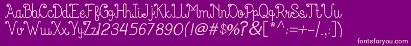 KanitaKlara Font – Pink Fonts on Purple Background