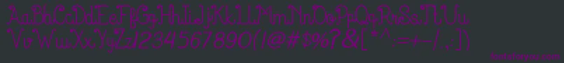 Шрифт KanitaKlara – фиолетовые шрифты на чёрном фоне
