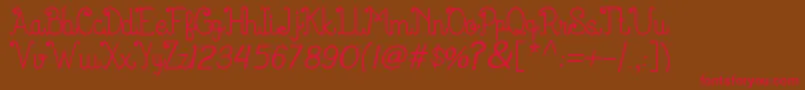 KanitaKlara Font – Red Fonts on Brown Background