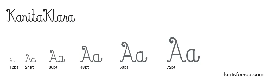 Размеры шрифта KanitaKlara