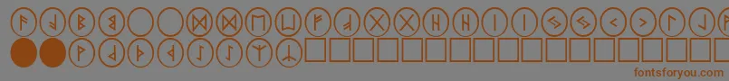 PrRnst2 Font – Brown Fonts on Gray Background