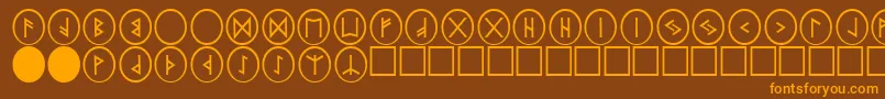 PrRnst2 Font – Orange Fonts on Brown Background