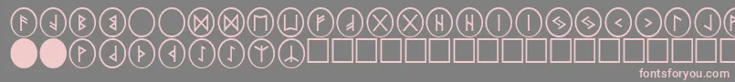 PrRnst2-Schriftart – Rosa Schriften auf grauem Hintergrund