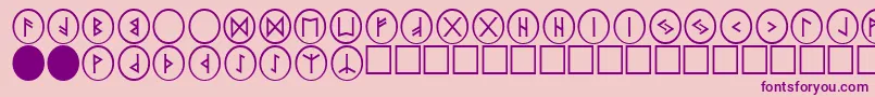 PrRnst2-Schriftart – Violette Schriften auf rosa Hintergrund