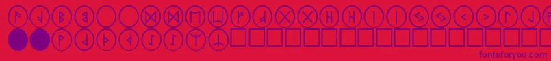 PrRnst2 Font – Purple Fonts on Red Background