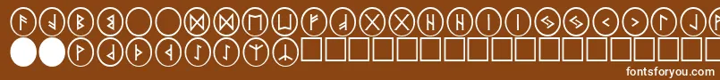 フォントPrRnst2 – 茶色の背景に白い文字
