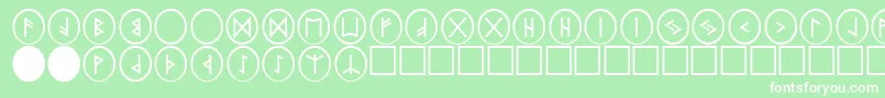 フォントPrRnst2 – 緑の背景に白い文字