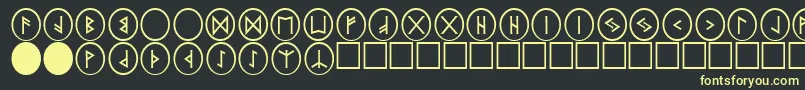 PrRnst2 Font – Yellow Fonts on Black Background