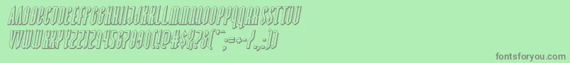 Devilsummoner3Dital Font – Gray Fonts on Green Background