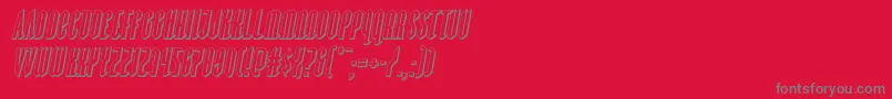 Devilsummoner3Dital Font – Gray Fonts on Red Background