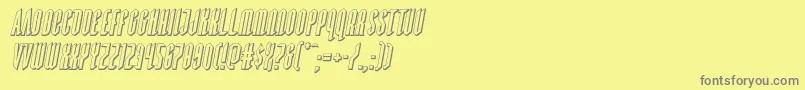 Devilsummoner3Dital Font – Gray Fonts on Yellow Background