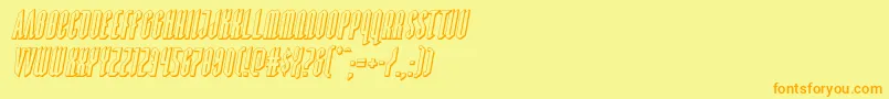 Devilsummoner3Dital Font – Orange Fonts on Yellow Background