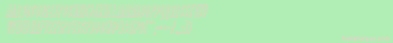 Devilsummoner3Dital Font – Pink Fonts on Green Background