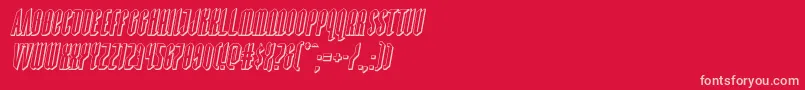 Fonte Devilsummoner3Dital – fontes rosa em um fundo vermelho