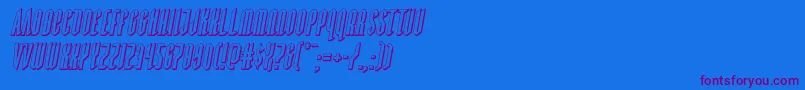 Czcionka Devilsummoner3Dital – fioletowe czcionki na niebieskim tle
