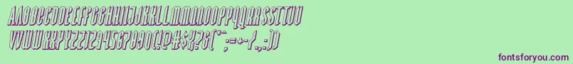 Devilsummoner3Dital Font – Purple Fonts on Green Background