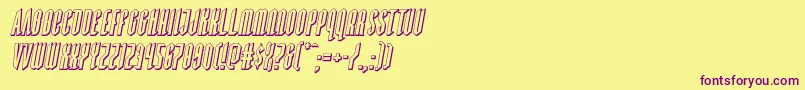 Devilsummoner3Dital Font – Purple Fonts on Yellow Background