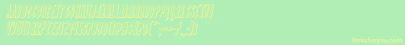 Devilsummoner3Dital Font – Yellow Fonts on Green Background